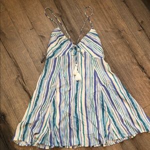 Strapped summer mini dress